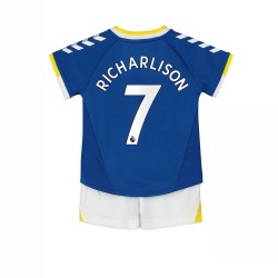 Camisola Everton Richarlison 7 Criança Equipamento Primeiro 2021-2022 Manga Curta